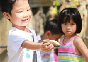 Bắt cá bằng nơm này