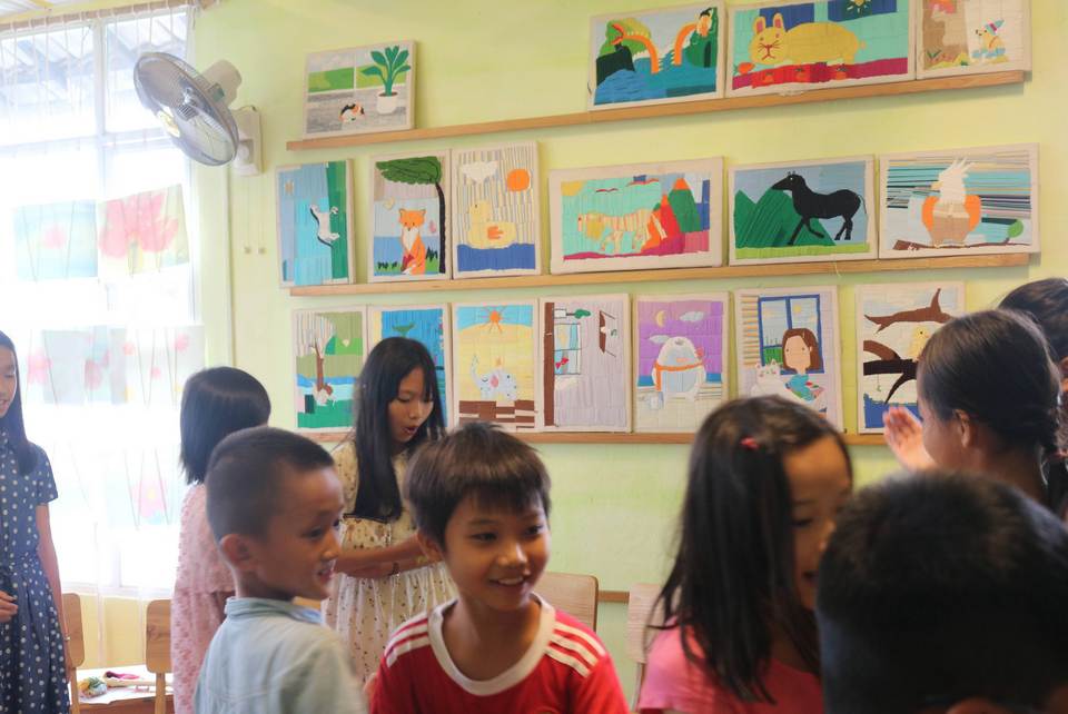 Những bức tranh thêu mũi dài thật là đẹp của các con